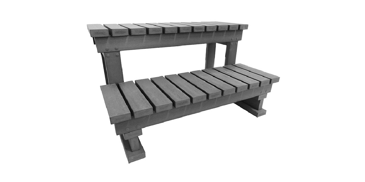 Square Engineered Grey Plastic Steps