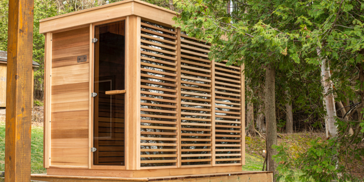 Urban Cedar Glass Premium Outdoor Sauna 9FTx6FT