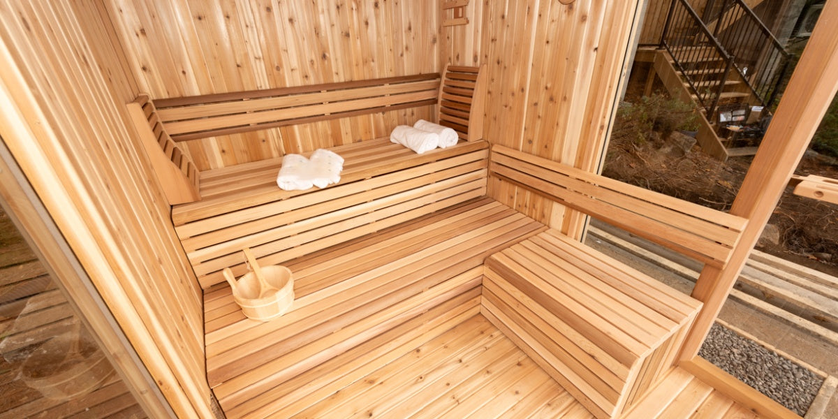 Urban Cedar Panoramic Outdoor Sauna 9FTx7FT